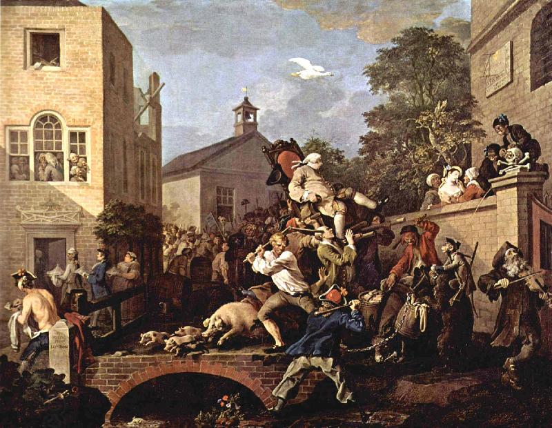 William Hogarth Der Triumphzug des Abgeordneten oil painting picture
